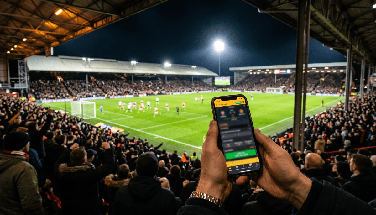 Apostas ao vivo em futebol no estádio